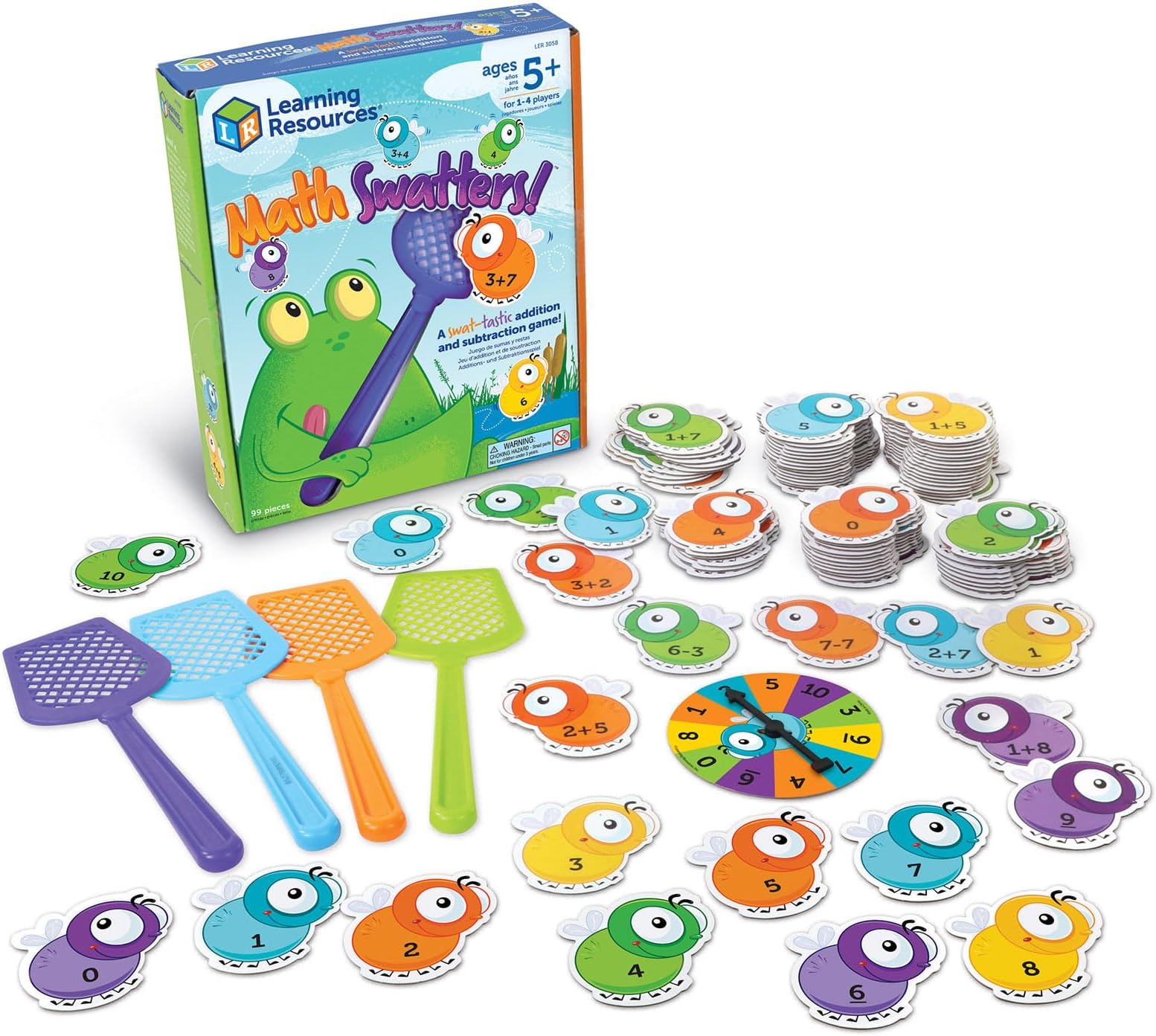 Learning Resources, Math Game, Snap! LER3058 Multiplication and Subtraction Game, 5 Years Old, Genuine Product