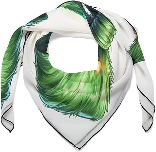 A Bow Made of Christmas Lights Women Hair Scarf Square Silk Like Head Scarves Handkerchief Satin Neck Scarf