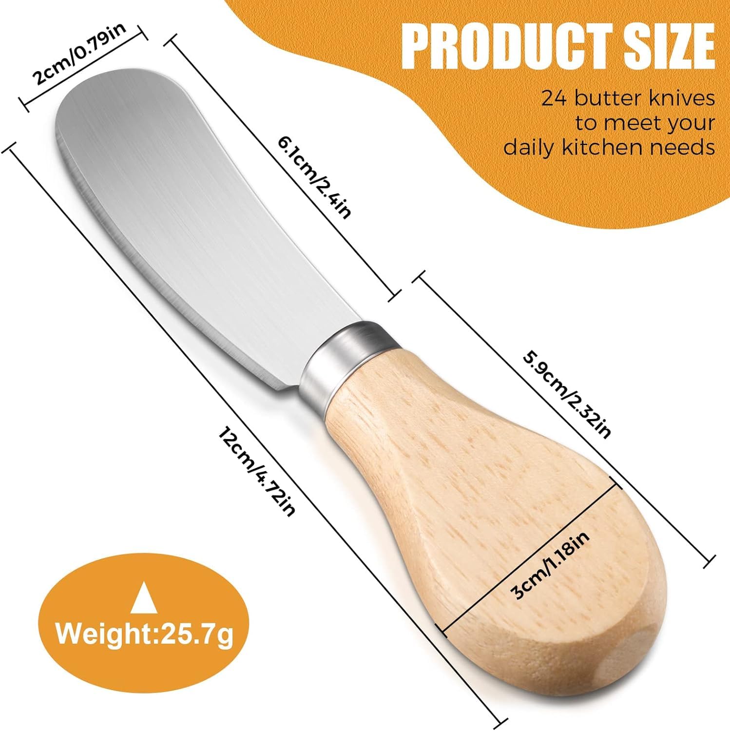 Cuchillo de Mantequilla - Cuchillos Untar Set 4 de Unidades,Cuchillos de Little Cheese Spreader Knives,Espátula esparcidora de mantequilla de acero inoxidable, esparcidor de mantequilla multiusos