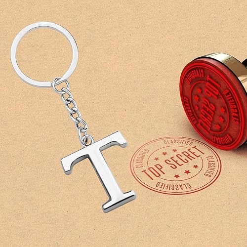 Miniatura 5 de POTIY - Llavero con letra inicial de alfabeto de plata con 26 letras iniciales A-Z