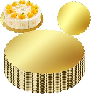 20PCS Cake Boards, 10 inch Round White Cake Board, Sturdy 1/2 Inch Cake Drum, Food-Graded Cardboard Cake Rounds Cake Base, Waterproof & Oil-Proof for Wedding Party & Festivals Dessert Cake DIY