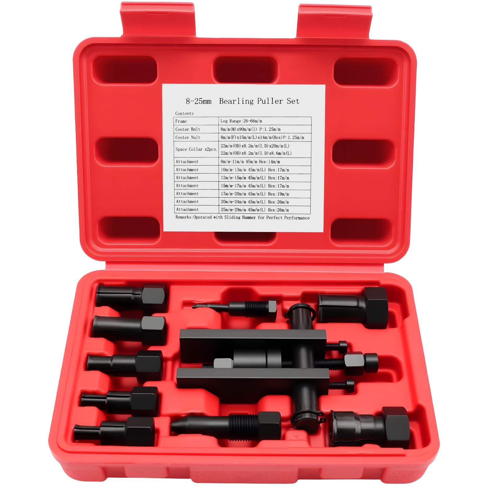 Set Estrattori Cuscinetti Moto KAOLALI – 10 Pezzi Universali 8-25 Mm, In Acciaio Legato, Con Valigetta – Rimozione Facile Per Ruote E Mozzi
