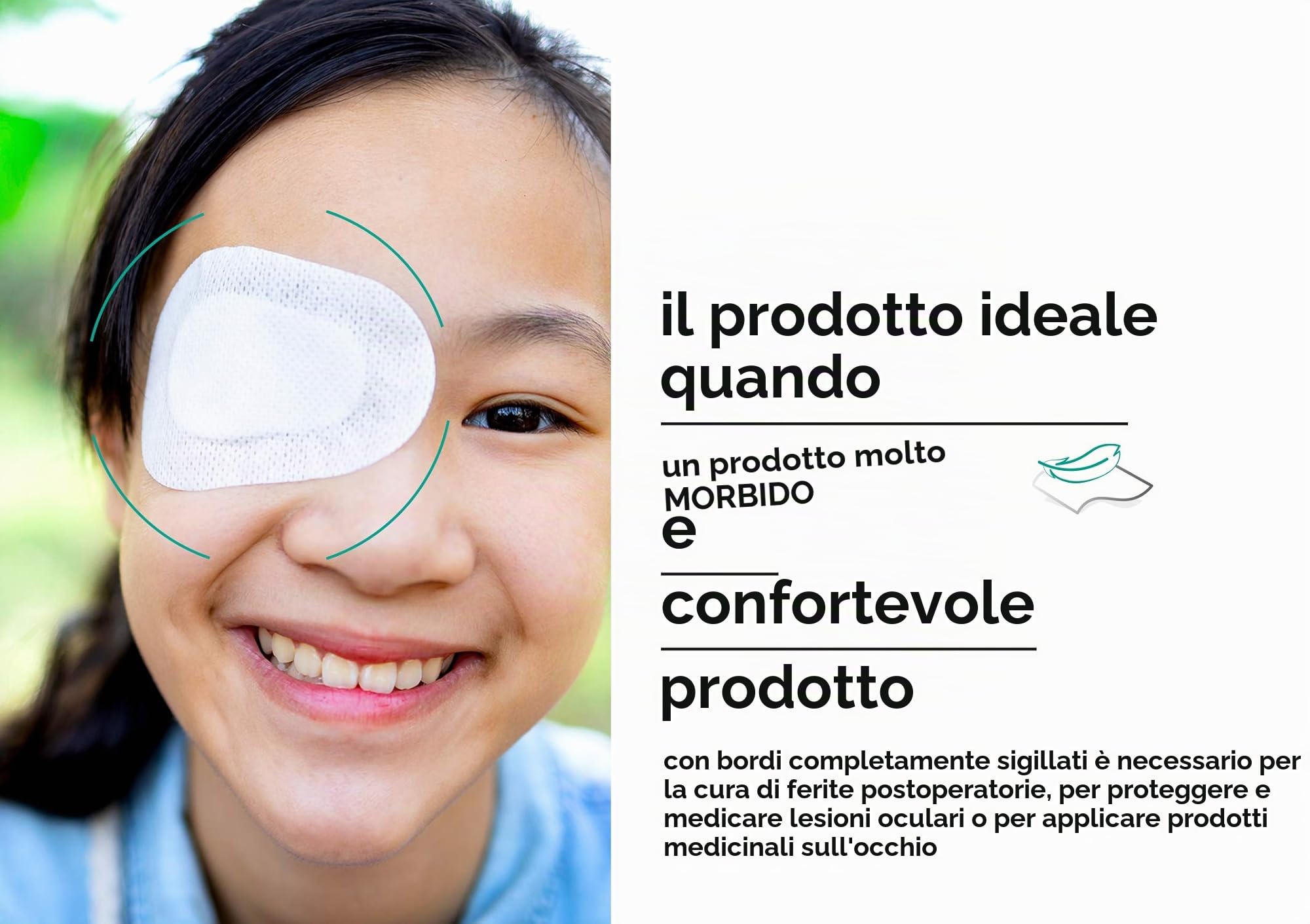 Medrull Ultra Pore Oculare Sterile Cerotto Adesivo Per Medicazione Per La Cura Degli Occhi 50 Pezzi - 180 Gr