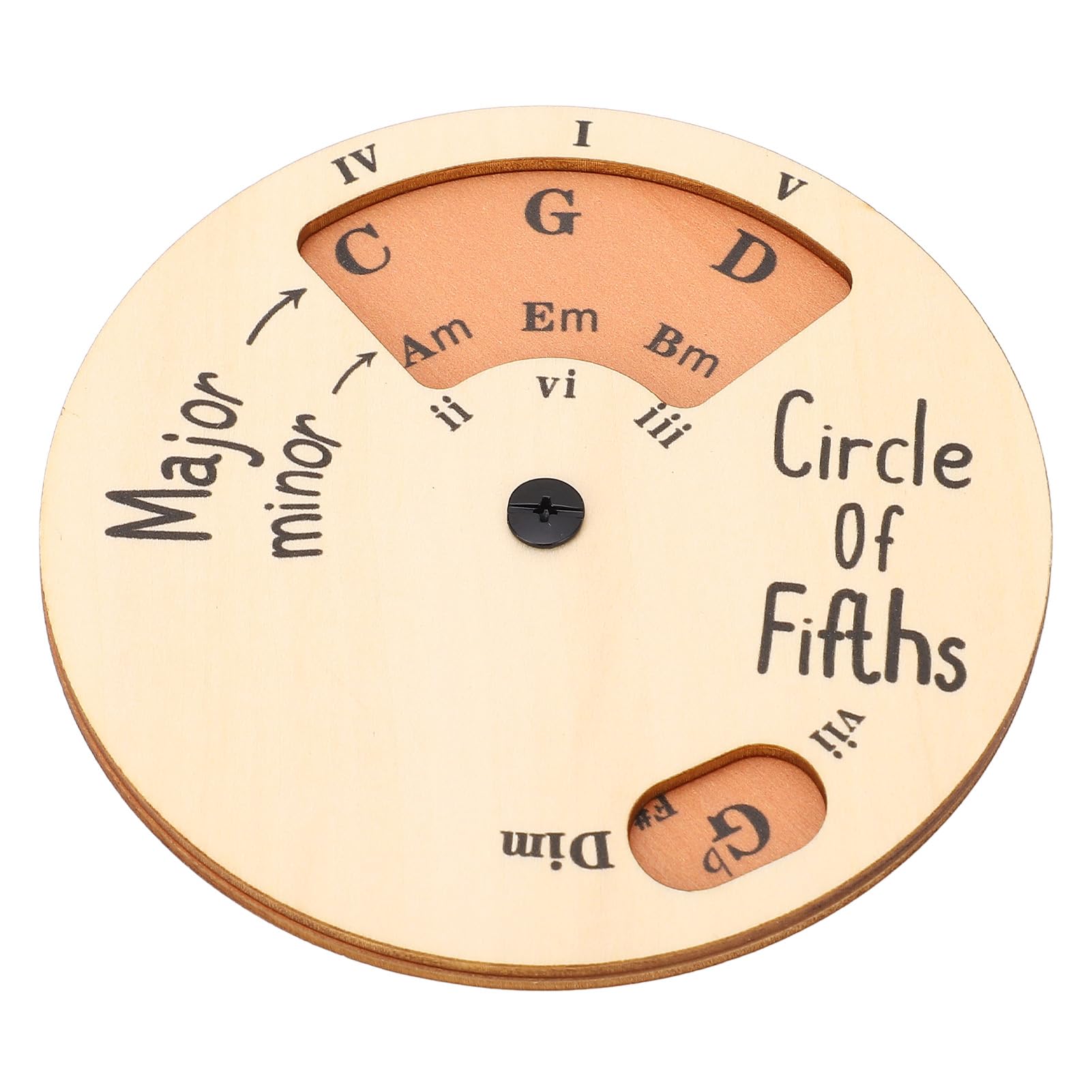 Focket Drewniana Melodia Narzędzie, Circle of Fifths Wheel do Nauki Muzyki Trening Treningowy z Regulowanym Obrotowym Projektem na gitarę fortepianową Ukulele Bass