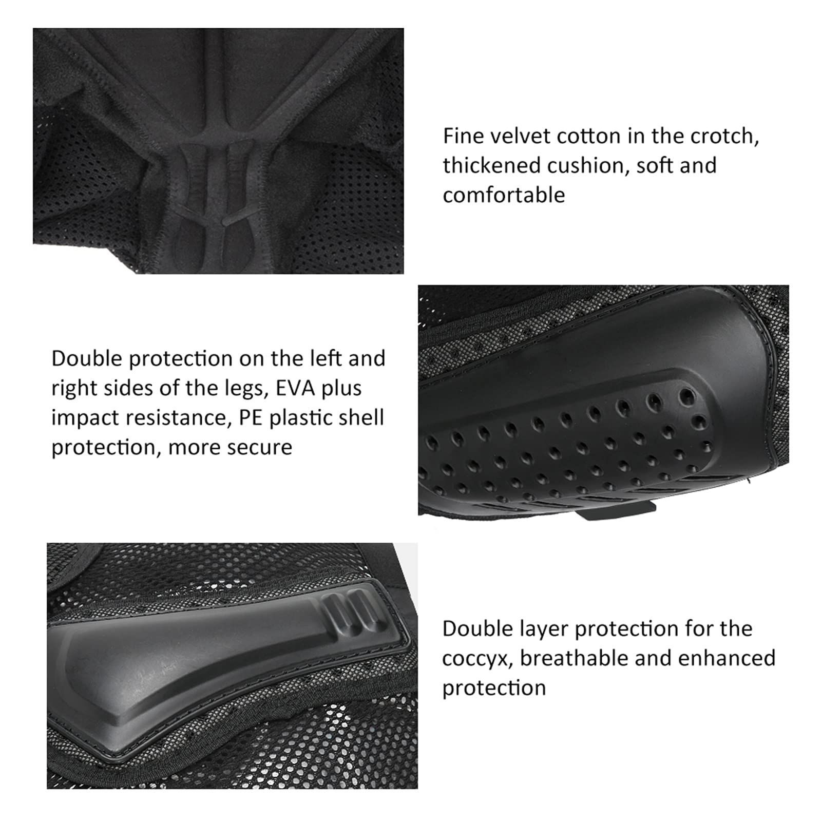 PROPRO Ciclismo Hip Pad Pantalones Equipo de Protección Suave para esquí Patinaje sobre Ruedas Ciclismo Negro Talla S-M-L-XL