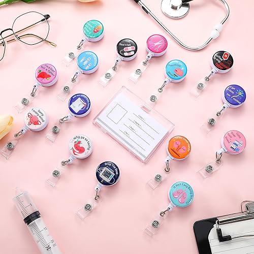 Miniatura 4 de 15 carretes retráctiles de identificación médica para enfermera, clip médico para regalos de semana de CNA, enfermeras, médicos, tarjetas de