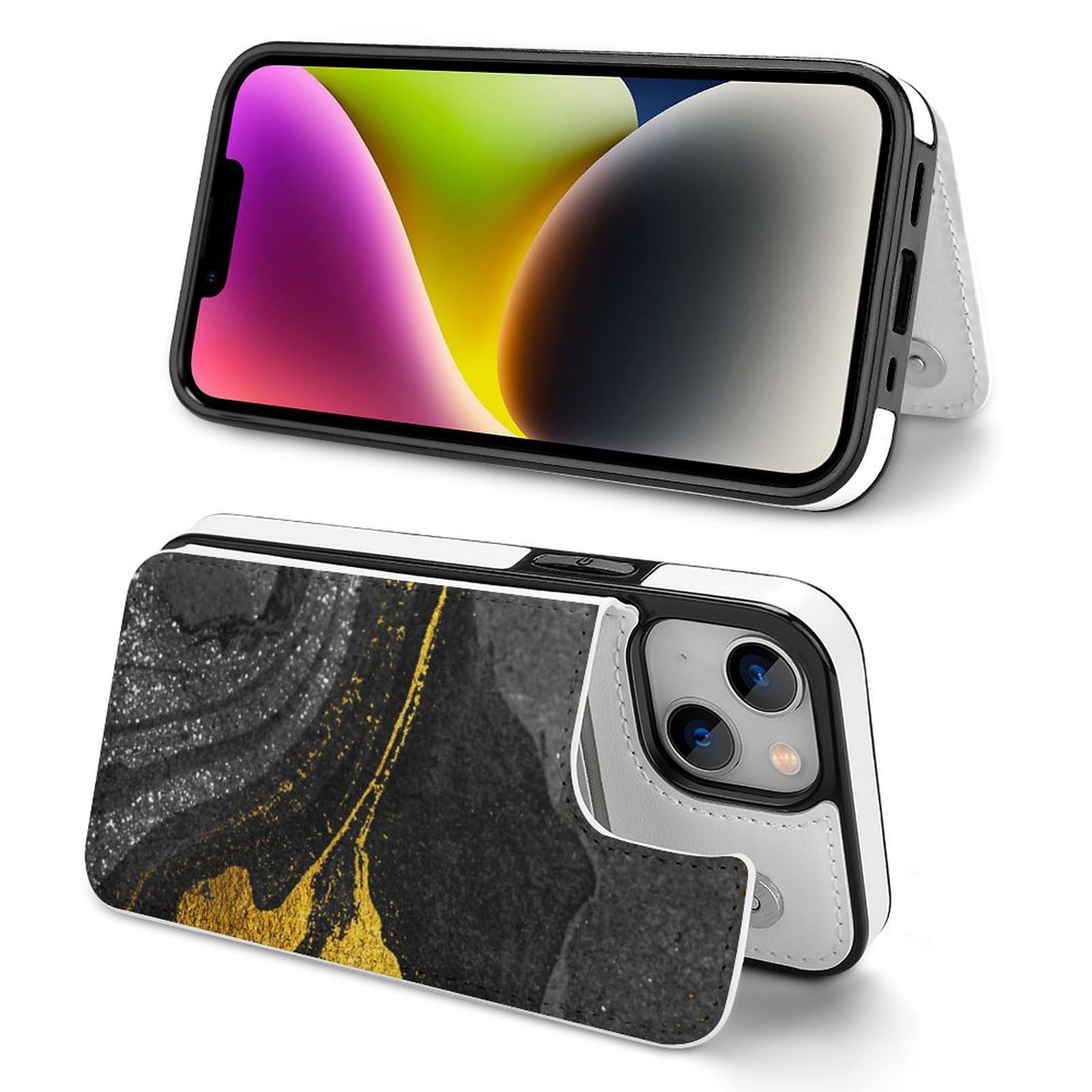 iPhone14Pro 6.1 黒大理石 黒 カバー ケース おしゃれ Amazon.co.jp: iPhone 14 Pro ケース 手帳型 マーブル 大理石風