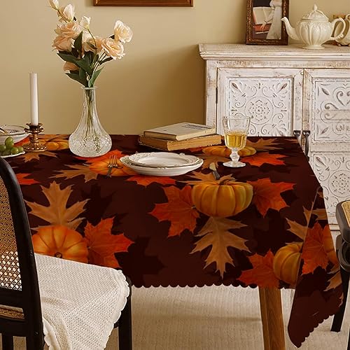 Mantel rectangular sin arrugas, mantel floral de 55 x 70 pulgadas para mesa de cocina y comedor