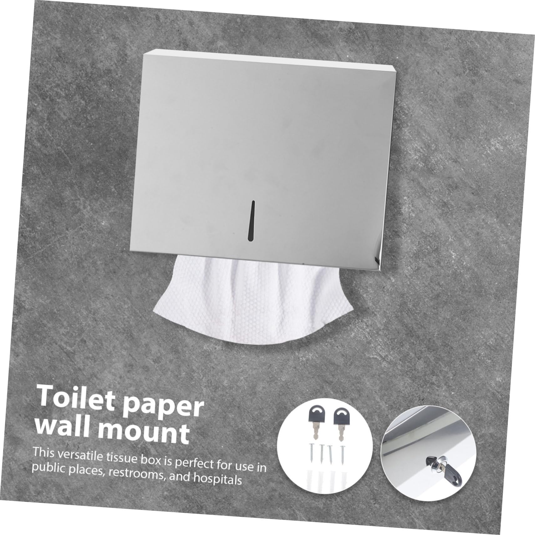 ULTECHNOVO Dispensador De Toallas De Papel Comercial De Acero Inoxidable Soporte De Pared para Baño para Secado De Manos Hospitales