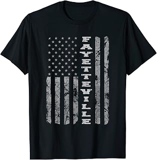 Fayetteville, North Carolina, American Flag T-Shirt