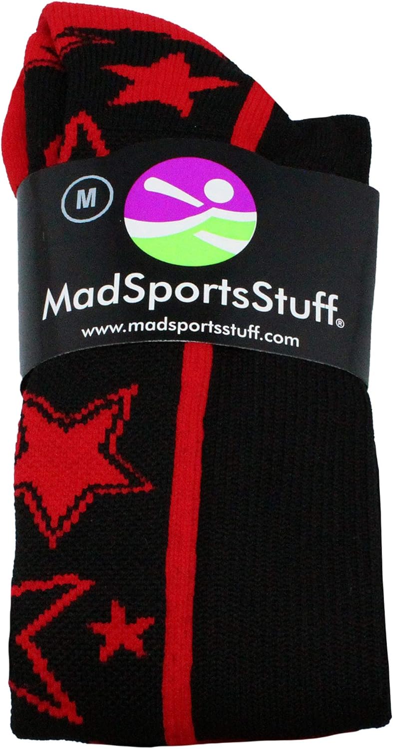 MadSportsStuff Softball Socks with Stars for Girls and Women Over the Calf Tall Socks Youth and Adult Sizes - Image 3