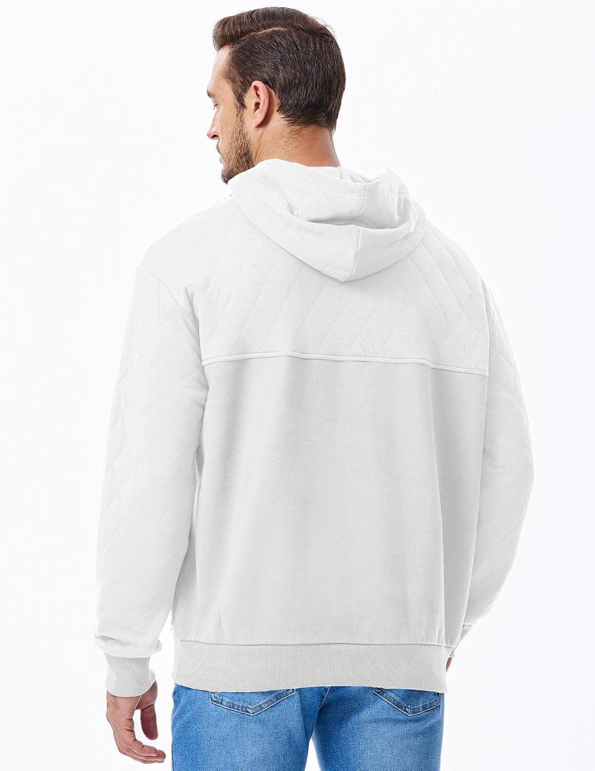JMIERR Mens Casual Hooded Collar Fleece Hoodies Pullover Sweatshirts Warm Long Sleeve Shirts