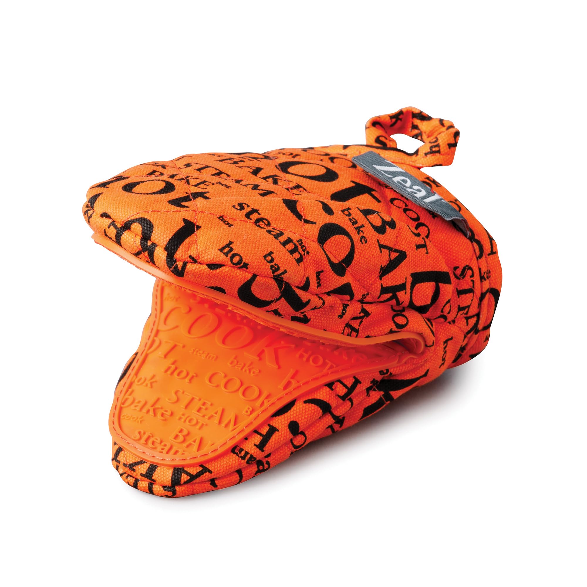 Zeal Silicone Pot Holder Mini Oven Mitt, Mitt for Air Fryer with Hot Print Design and Comfortable Quilted Cotton Inner