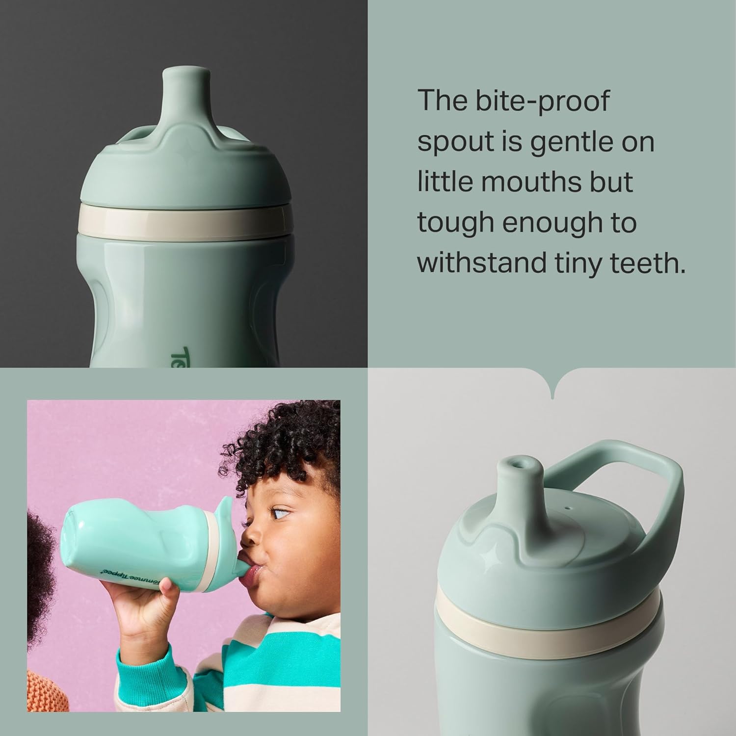 Tommee Tippee Ultra-Light StayPut Pacifier 6-18 Months, One-Piece Silicone Design & Tommee Tippee Insulated 9oz Toddler Water Bottle, No Spill, Sippy Cups for Toddlers 1-3 Years, BPA Free, Pack of 2