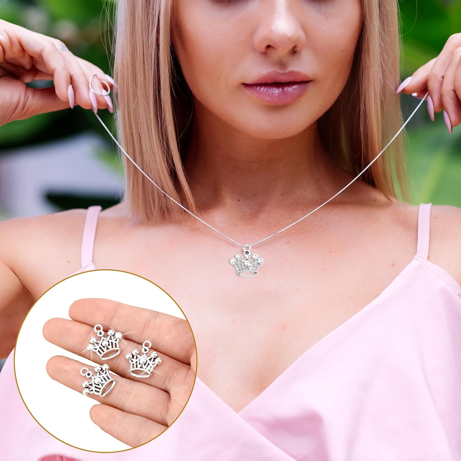 50 Pcs Crown Charms Mini Crown Pendants Crown Shape Charms Vintage Jewelry Accessories for DIY Crafts Keychain Earrings Decoration - Image 5