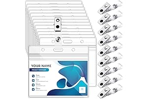 Crystal-Clear Horizontal ID Card and Badge Holders