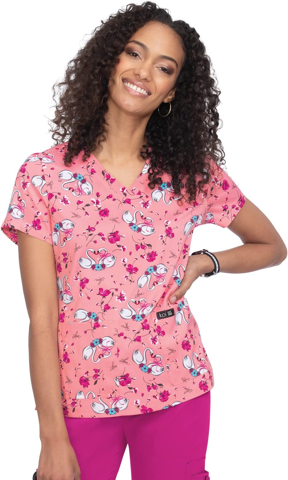 KOI womens Leslie Top Medical Scrubs Shirt