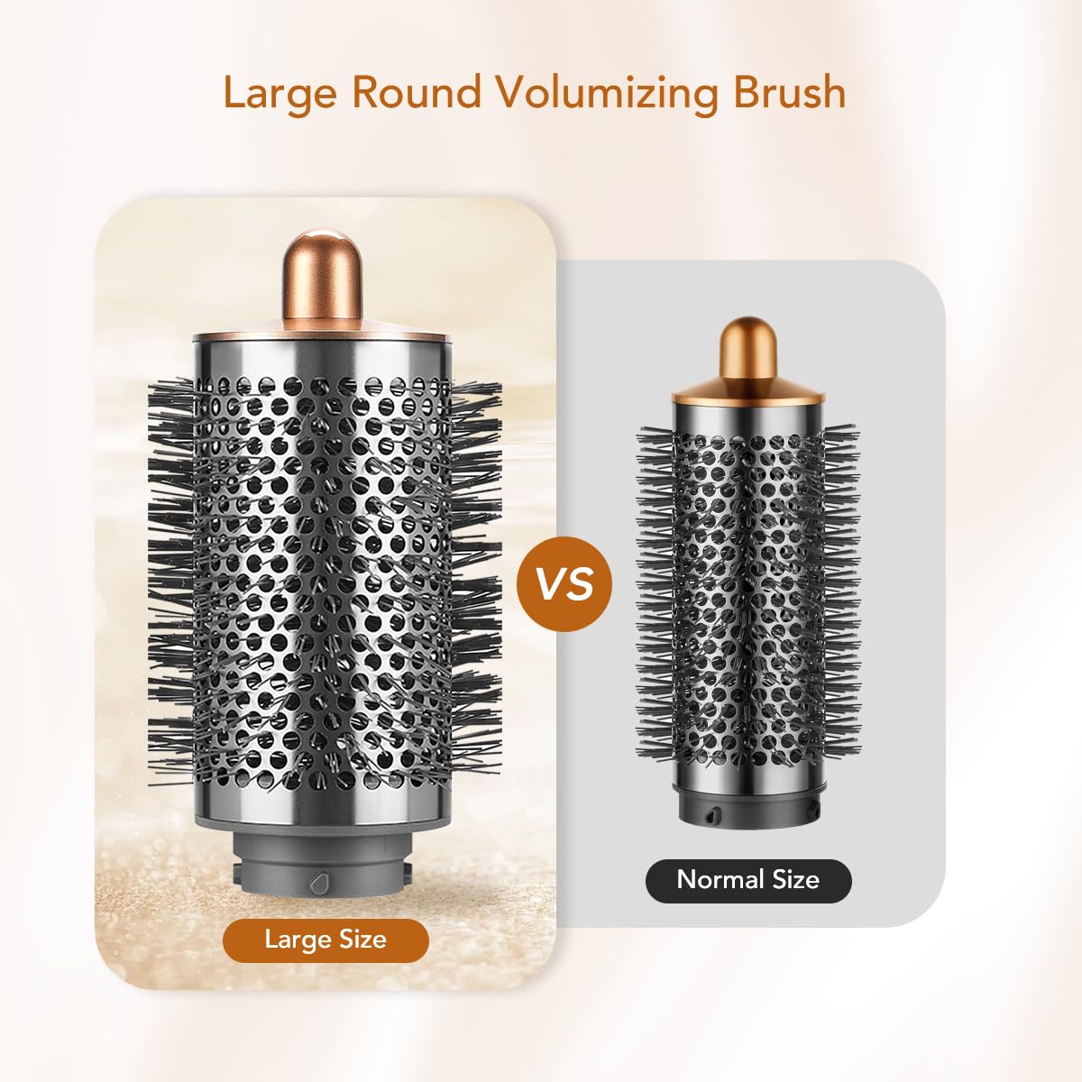 Large Round Volumizing Brush for Dyson Airwrap Styler Nickel/Copper Big Round Brush Volumizer Attachment for or Dyson Airwrap HS01 HS05 HS08 - Image 2