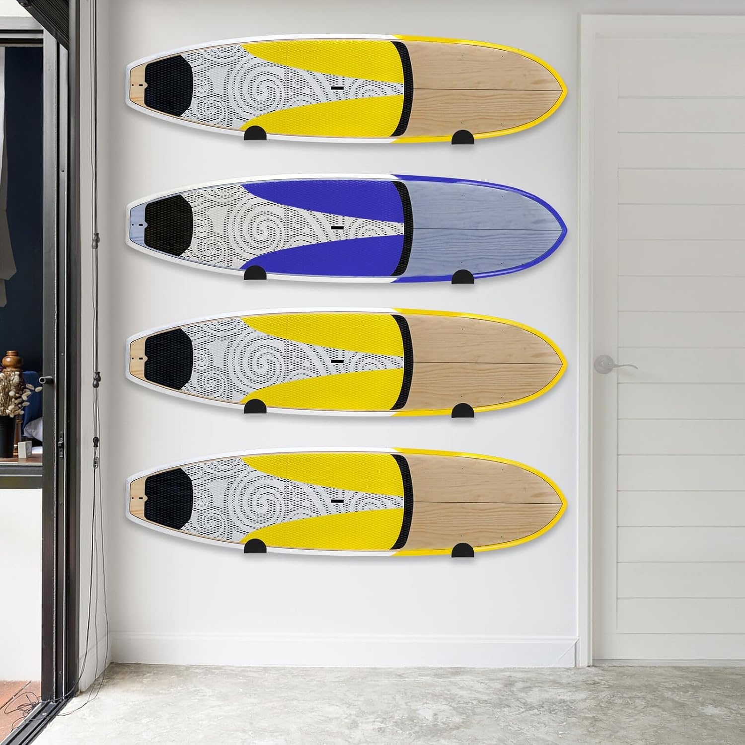 MAGICLULU 2pcs Snowboard Wall Mount Racks Metal Snowboard Storage Holders Space-Saving Display Brackets for Indoor Organization