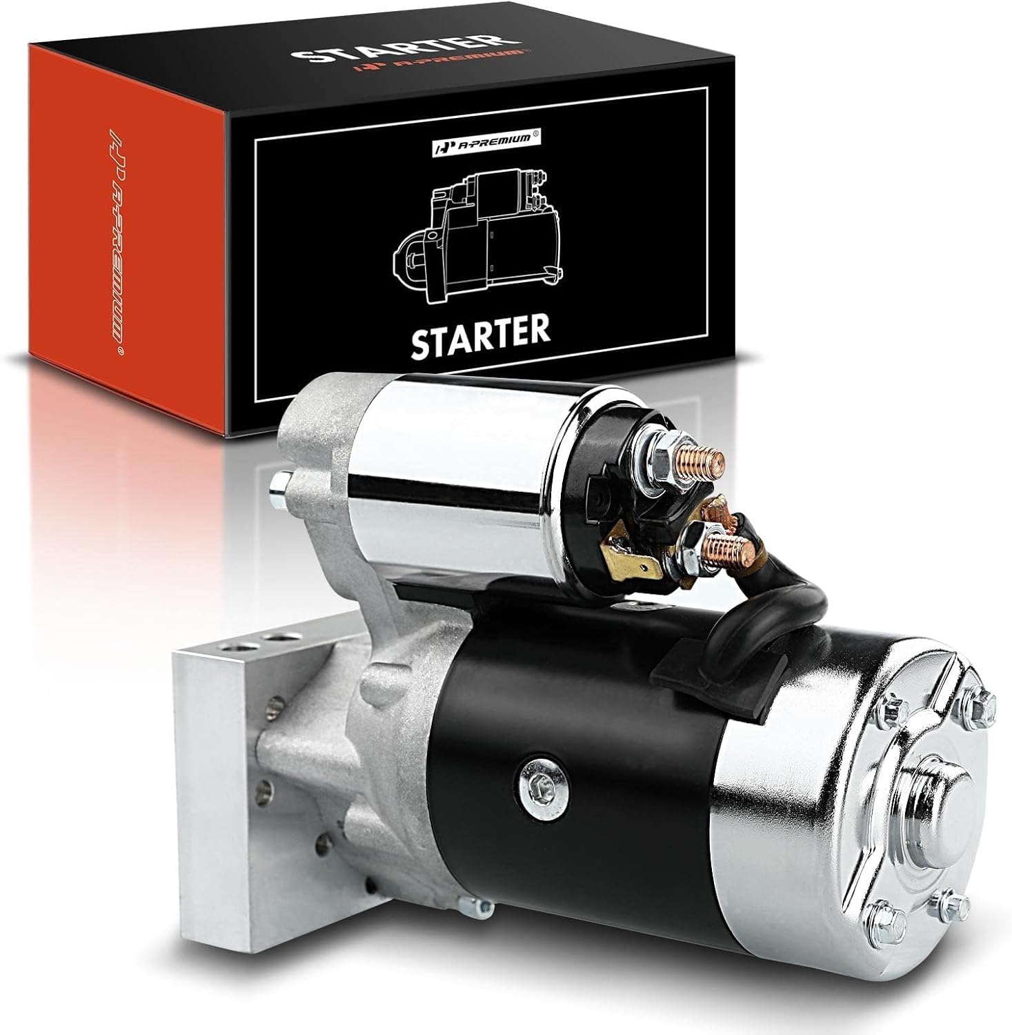 A-Premium Heavy-Duty High Torque Starter (Black) Compatible with GM Race Car Engine & Chevy V8 V6 A/T M/T with 153/168 Tooth Flywheel, 12V 2.0KW 9 Teeth Clockwise