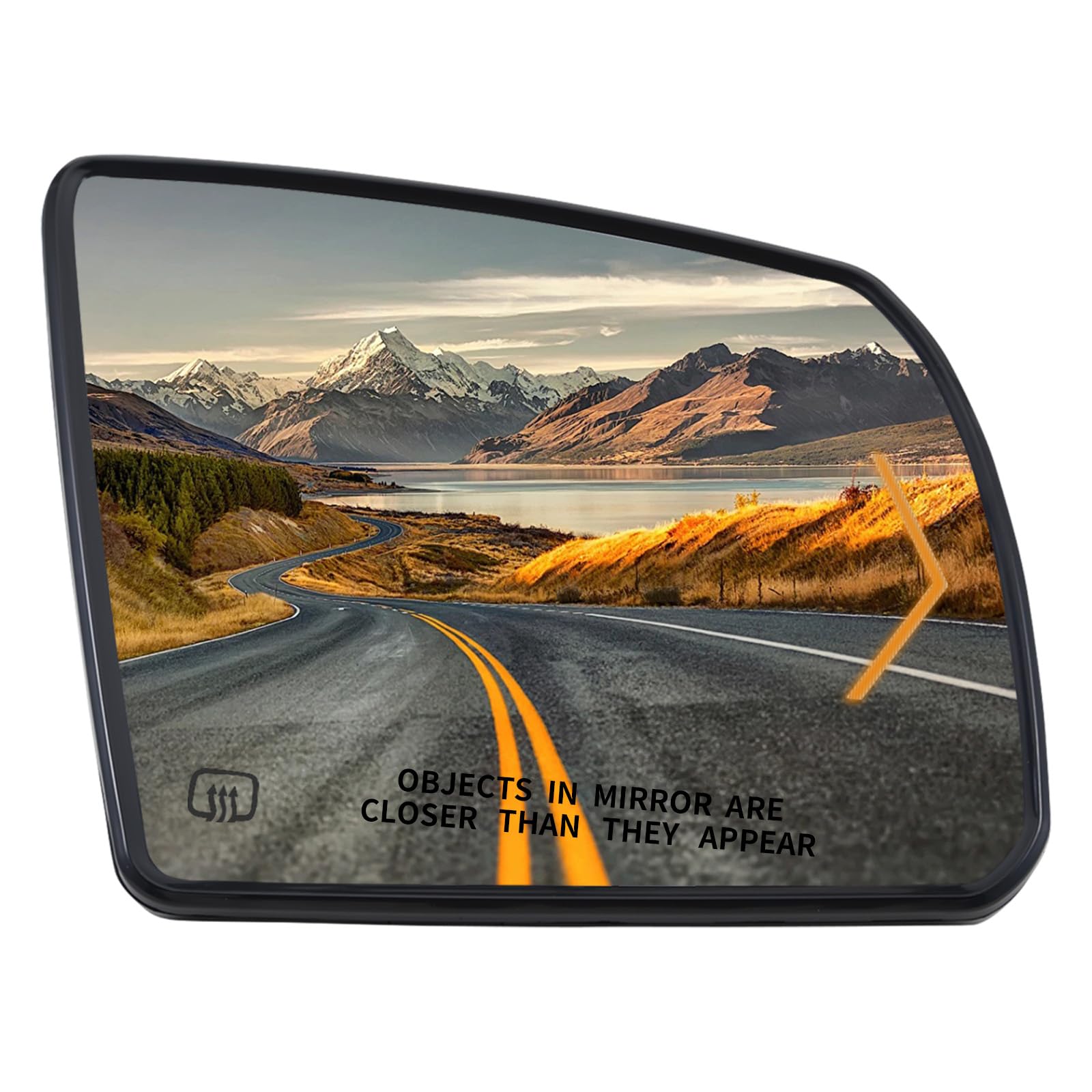 Passenger Side Mirror Replacement for 2008-2017 Toyota Sequoia, 2007-2020 Toyota Tundra Mirrors Glass - Convex Mirror Glass, Right Side Rear View Mirror with Power Heated & Signal Lamp