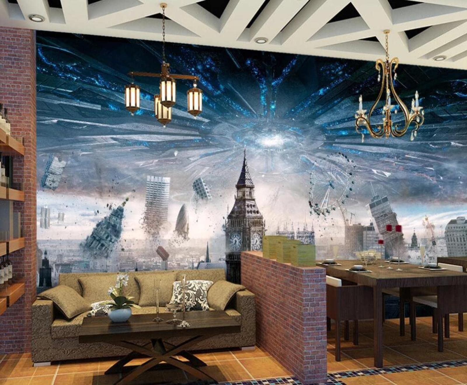 Papel Pintado Mural Personalizado 3D Apocalíptico Película De Ciencia Ficción Fondo De Pared Pintura De Fondo-300Cmx210Cm
