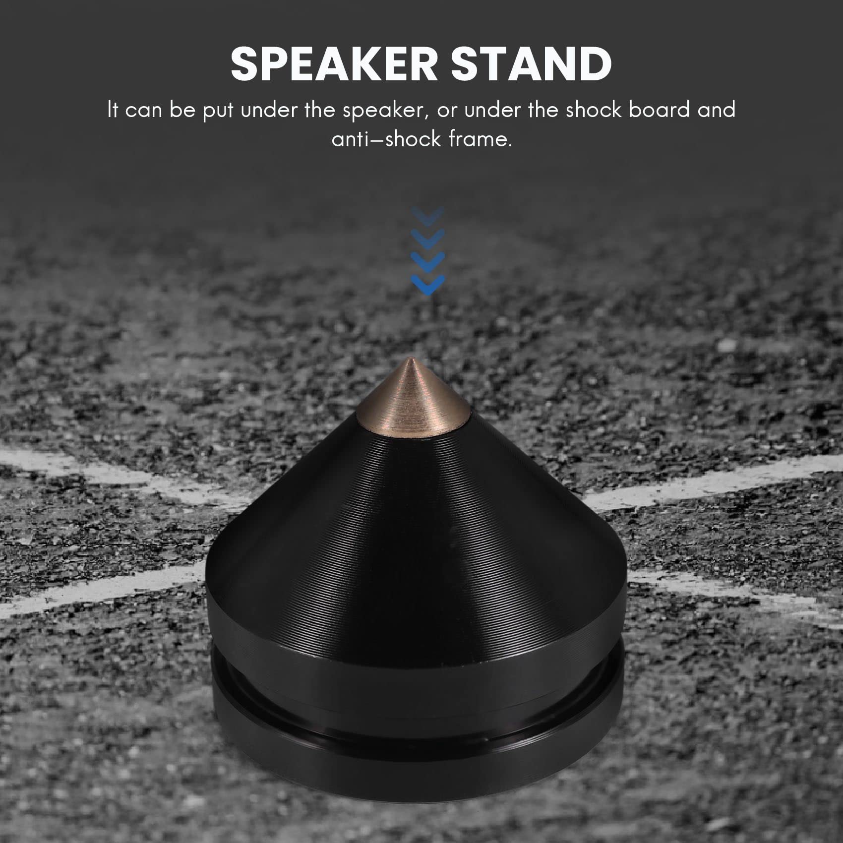 Kqcibz 1 Sets Speaker Loudspeaker Spikes Stand Feets Audio Speaker Repair Parts Turntable DIY Speaker Stand Shock Pin Nails and Pads Accessories