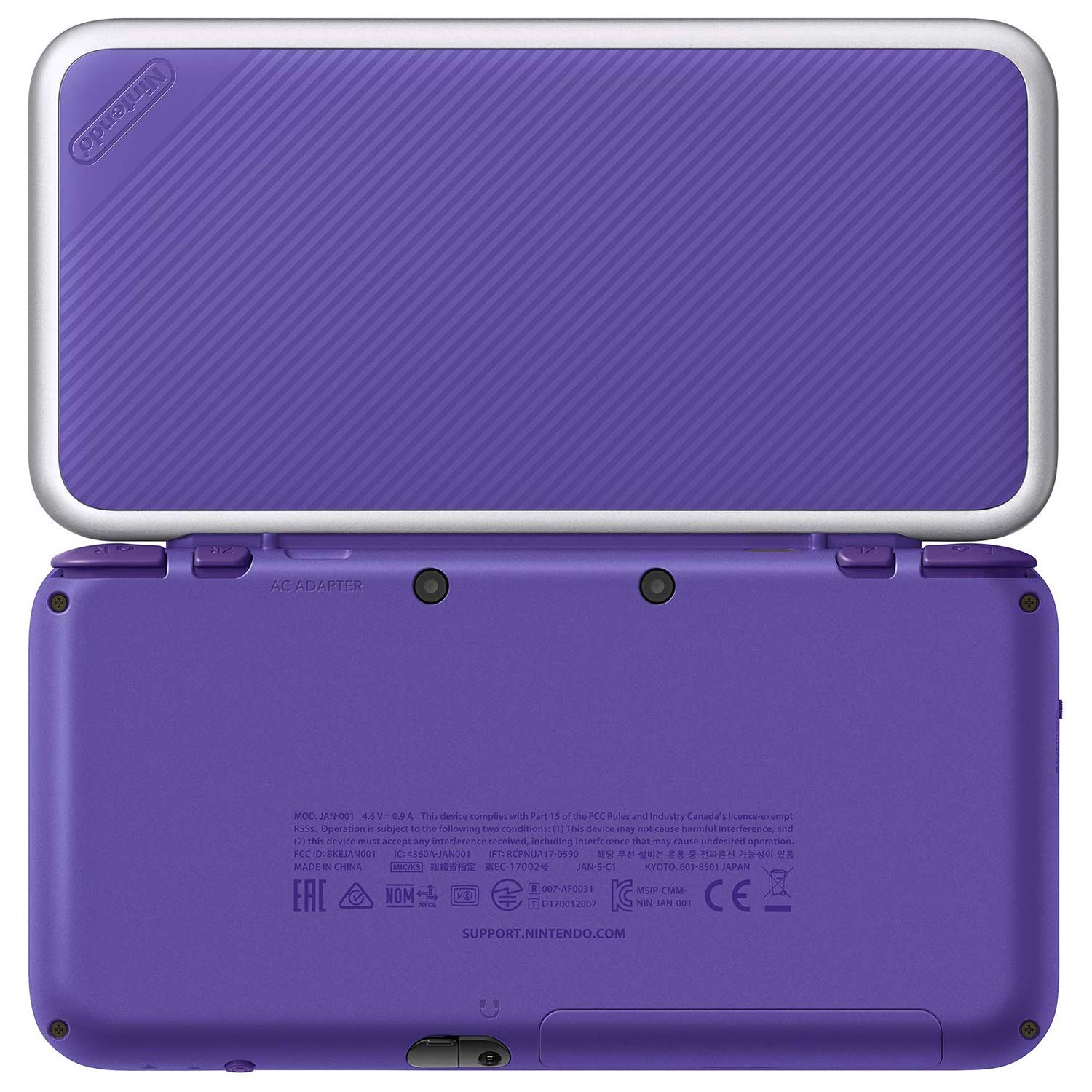 Nintendo 2DS XL - Stylish Purple & Silver with Mario Kart 7