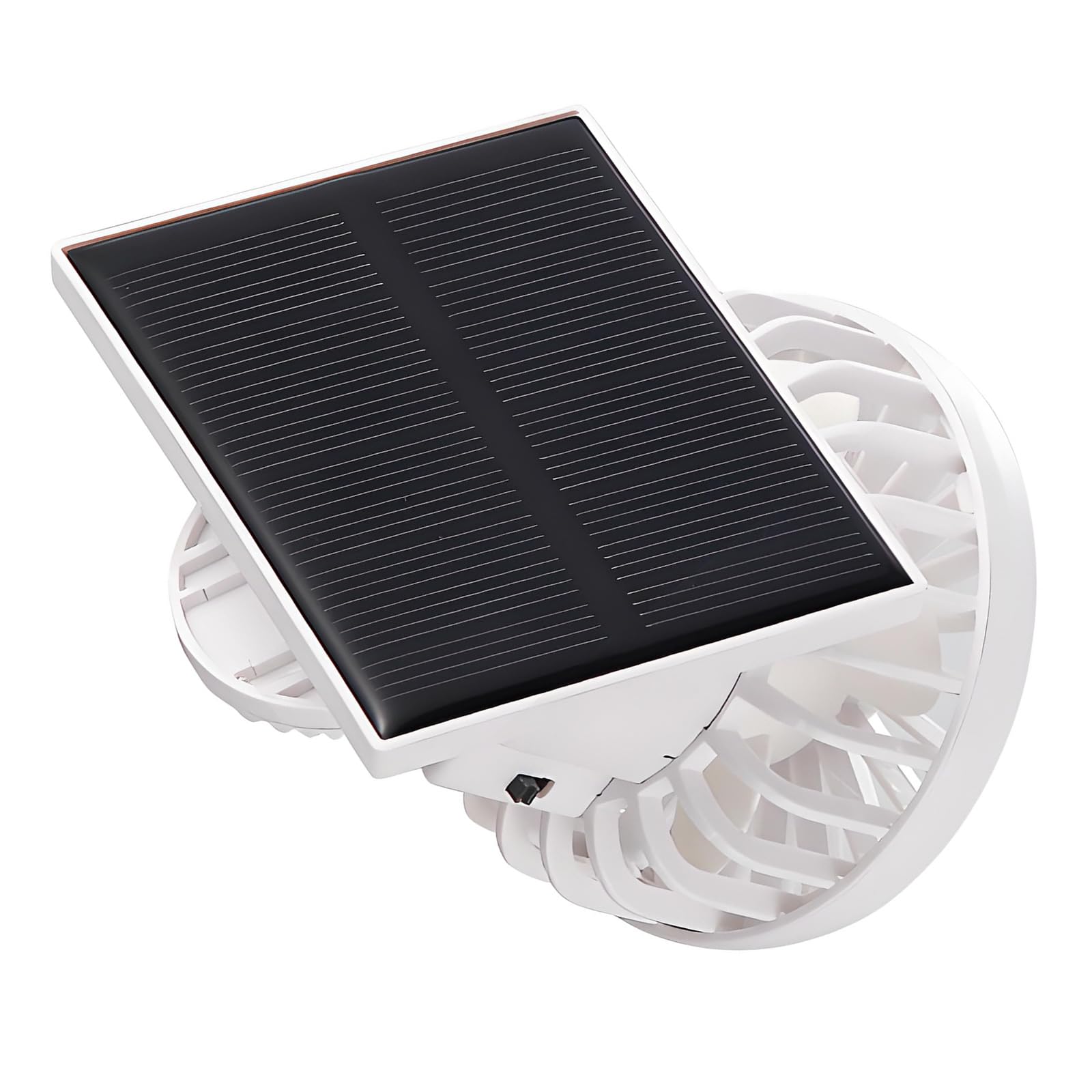 Elnwnnkc Solar Portable Hand Hat Clip Fan Air Cooling USB Rechargeable Clip on for Outdoor Hiking Camping Automatic Solar