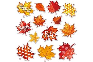 13 Pcs Fall Thick Gel Clings