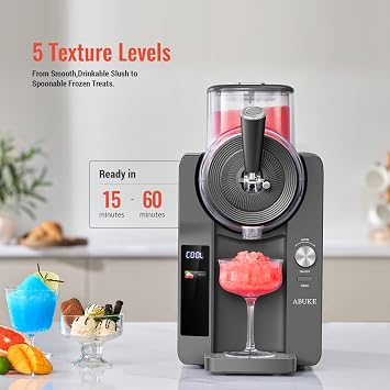 Frozen Drink Machine - Digital Slushie Maker with Multiple Modes, Ice Cream, Milkshake & Smoothie, 68oz Capacity, Self-Cleaning, Gray