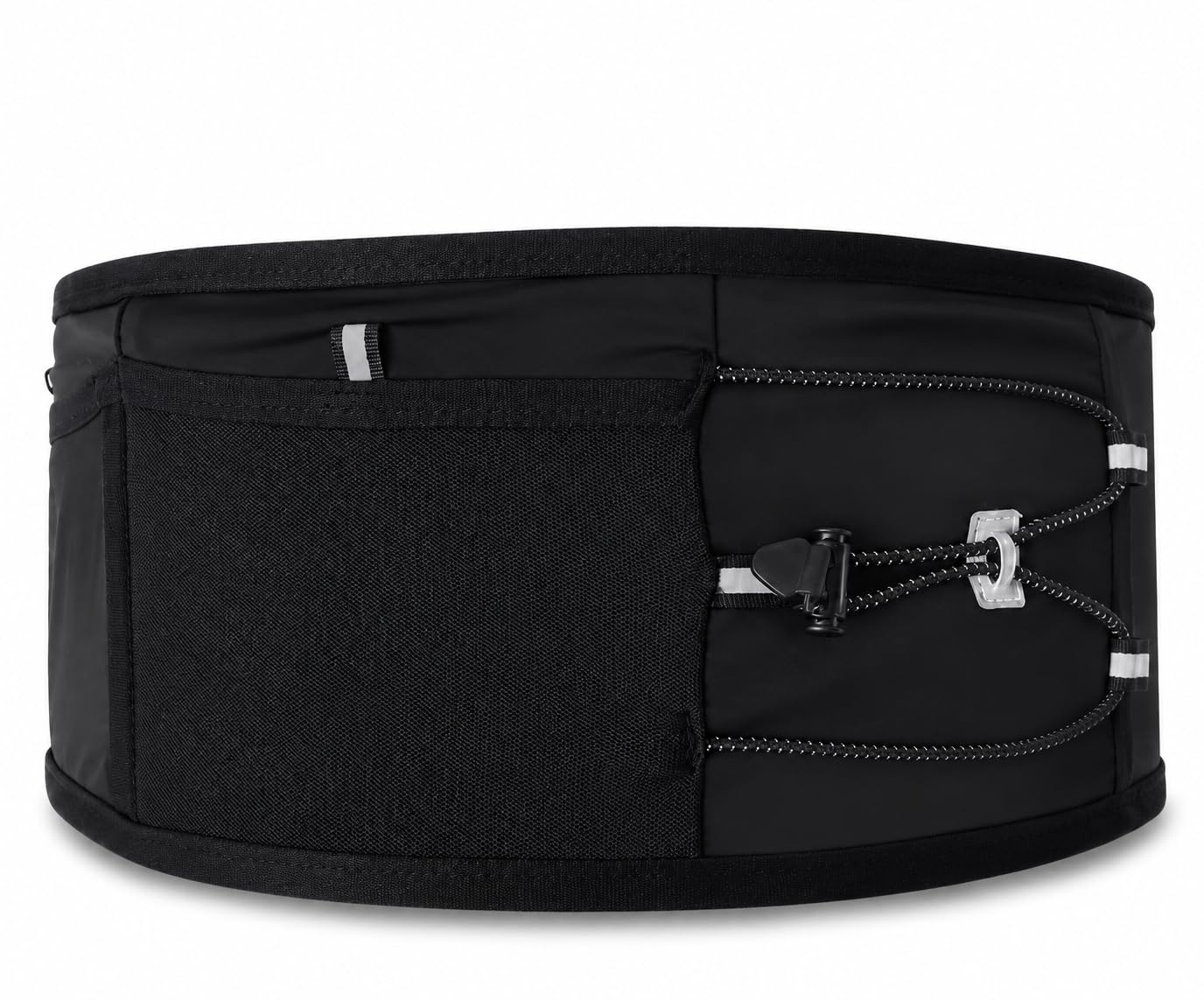Cinturón de correr para hombres y mujeres, 360° antirebote, impermeable, gran soporte para teléfono, cinturón de correr con soporte para babero de carreras y bolsillo trasero, cintura delgada