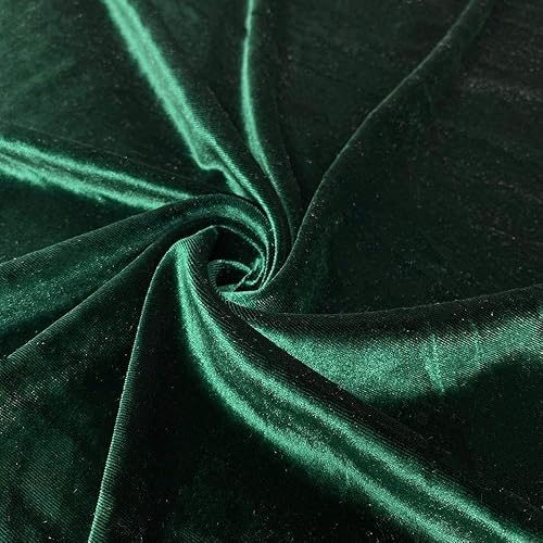 Valentina Textile Inc Stretch Velvet Fabric is 58/60" inches Wide (5 Yard, Hunter Green)