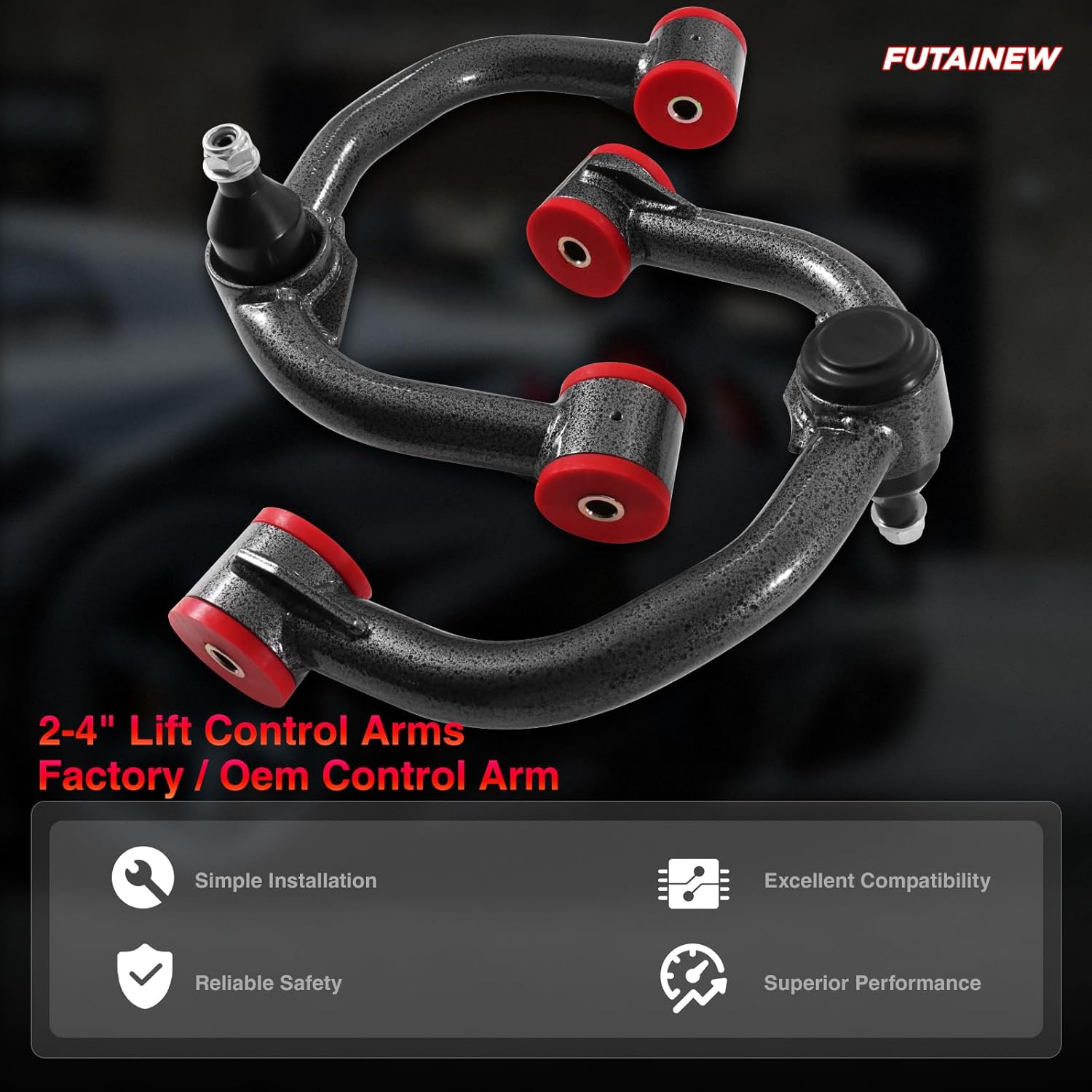 Front Upper Control Arms with Ball Joints 2-4" Lift for Ford F150 2004-2020 2WD 4WD, Suspension OEM Factory Replacement Part