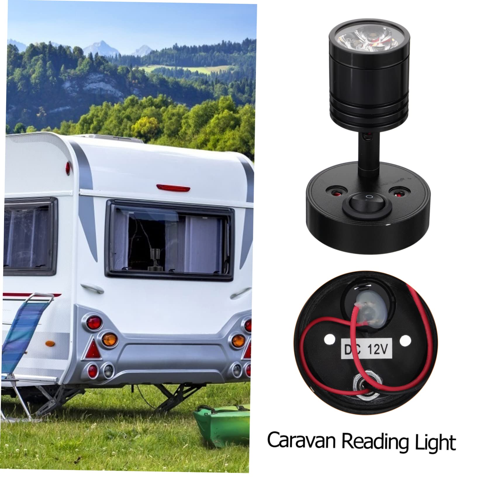 Zerodeko 3W LED Reading Light for Rv Boat Bedside Warm Fixture for Indoor Use for Reading Relaxing Vehicle Settings