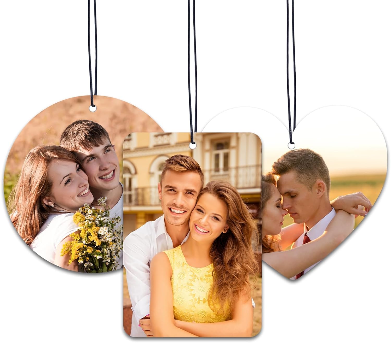 Custom Air Freshener with Photo & Text, Personalized Double-Sided Car Air Freshener, Long-Lasting Fragrance, Unique Gift for Men, Women, Car Lovers, Perfect for Birthdays