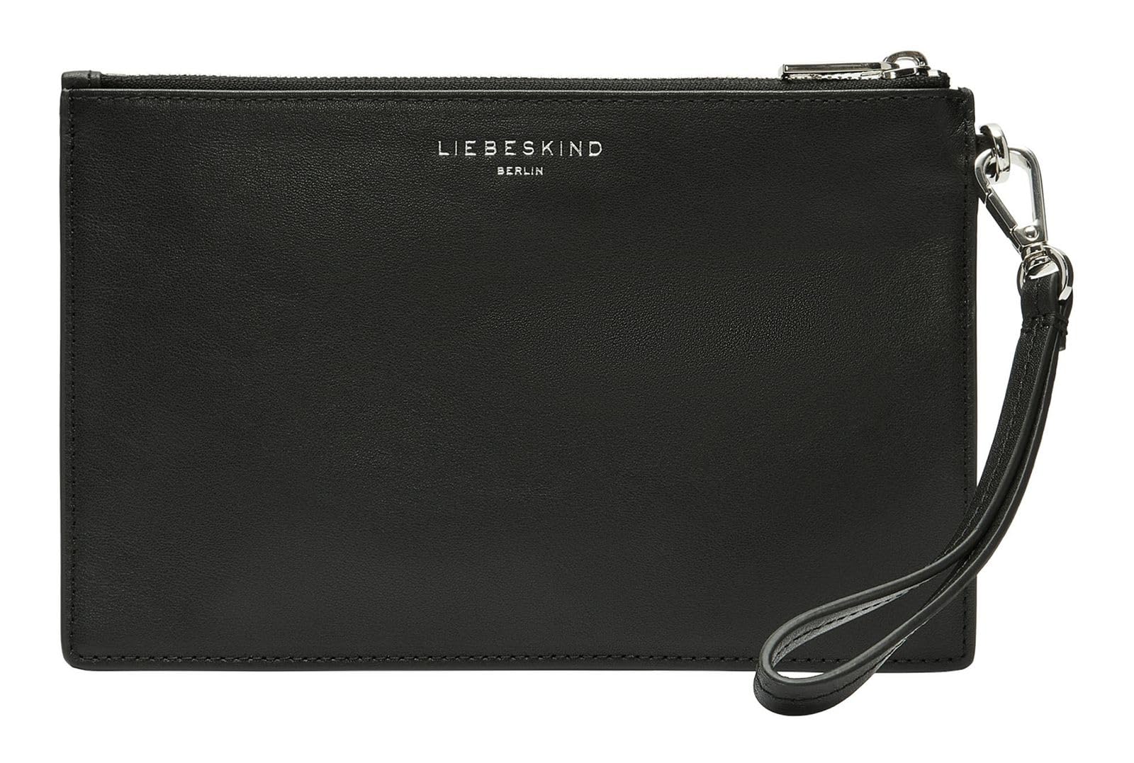 LIEBESKIND Berlin Leather Toiletry Bag Soft Nappa Cosmetic Bag Black