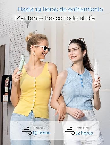 Vista 3 de JISULIFE Mini ventilador de mano, ventilador de mano 3 en 1, ventilador de bolsillo pequeño recargable por USB, ventilador de batería