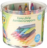 CRAYOLA MyFirst Jumbo Crayons - Assorted Colours (Pack of 24), Easy-Grip Colouring Crayons Perfect for Toddlers Hands,...