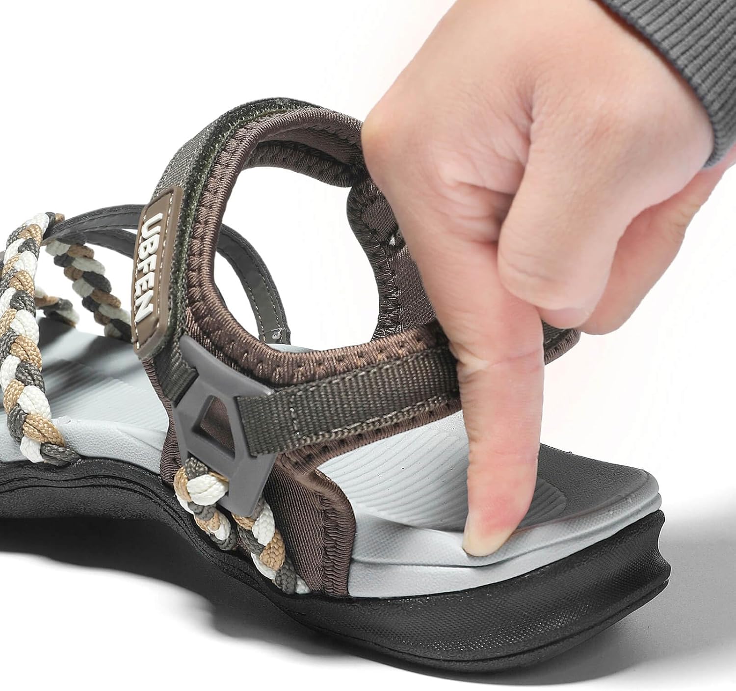 UBFEN Womens Hiking Comfort Sport Sandals Beach Vacation Camping Casual Sport Sandals with Adjustable Straps and Arch Support - Image 2