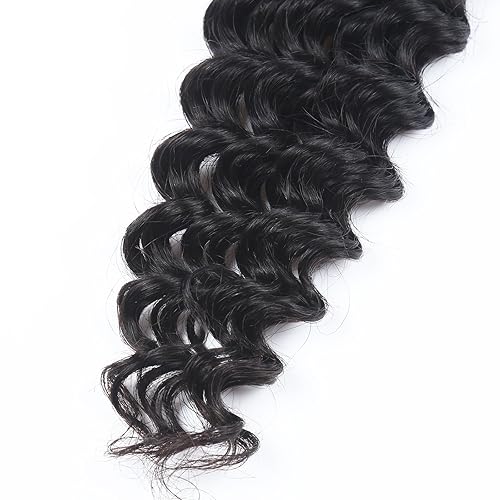 Miniatura 5 de Extensiones de cabello humano virgen brasileño 100% sin procesar para trenzar de 18 pulgadas, 1 paquete, 1.76 onzas, color negro natural