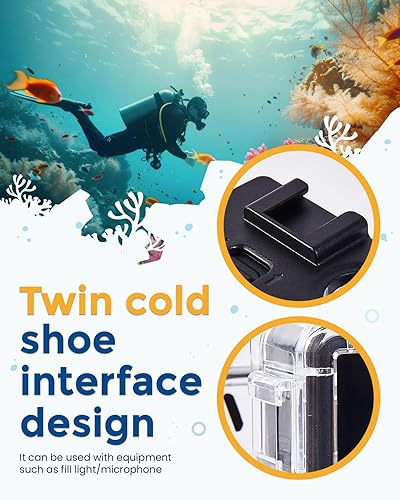 Miniatura 5 de Waterproof House Case with Dive Filters Set for DJI Osmo Action 5 Pro43, 60 m197 ft Deep Diving Portective Case