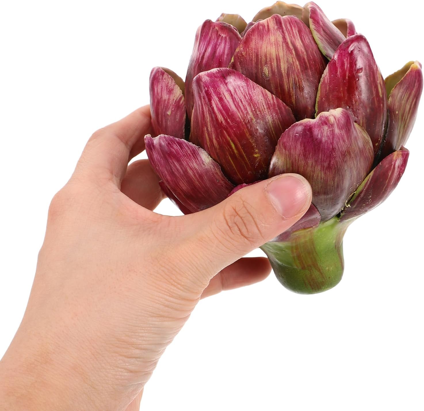 6pcs Decorative Fake Artichoke Ornaments for Home Decor Lifelike Faux Vegetables for Wedding Centerpieces and Shop Displays
