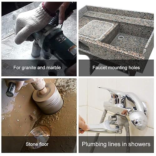 Miniatura 7 de 1-38 '' Broca de núcleo de diamante seco 58'-11 Rosca para granito 1.378 in Albañilería Coring