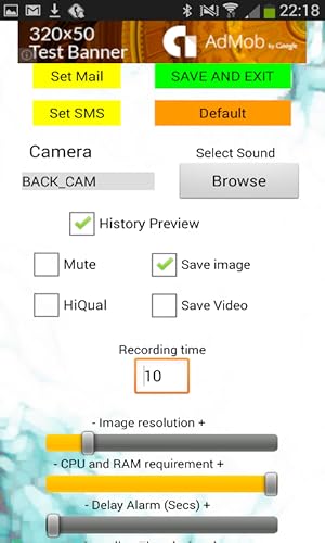 Sensor Alarm Spy camera Free