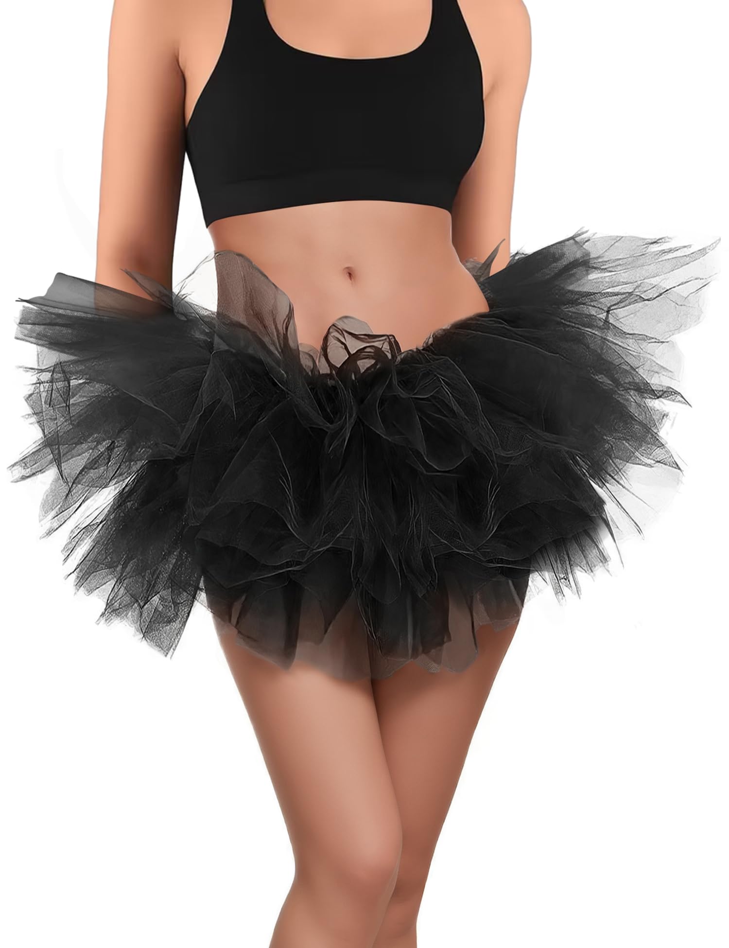 Treat ürself volume tulle tutu black Tutus for Women Adult Tutu Tulle Skirts Costumes for Women 5