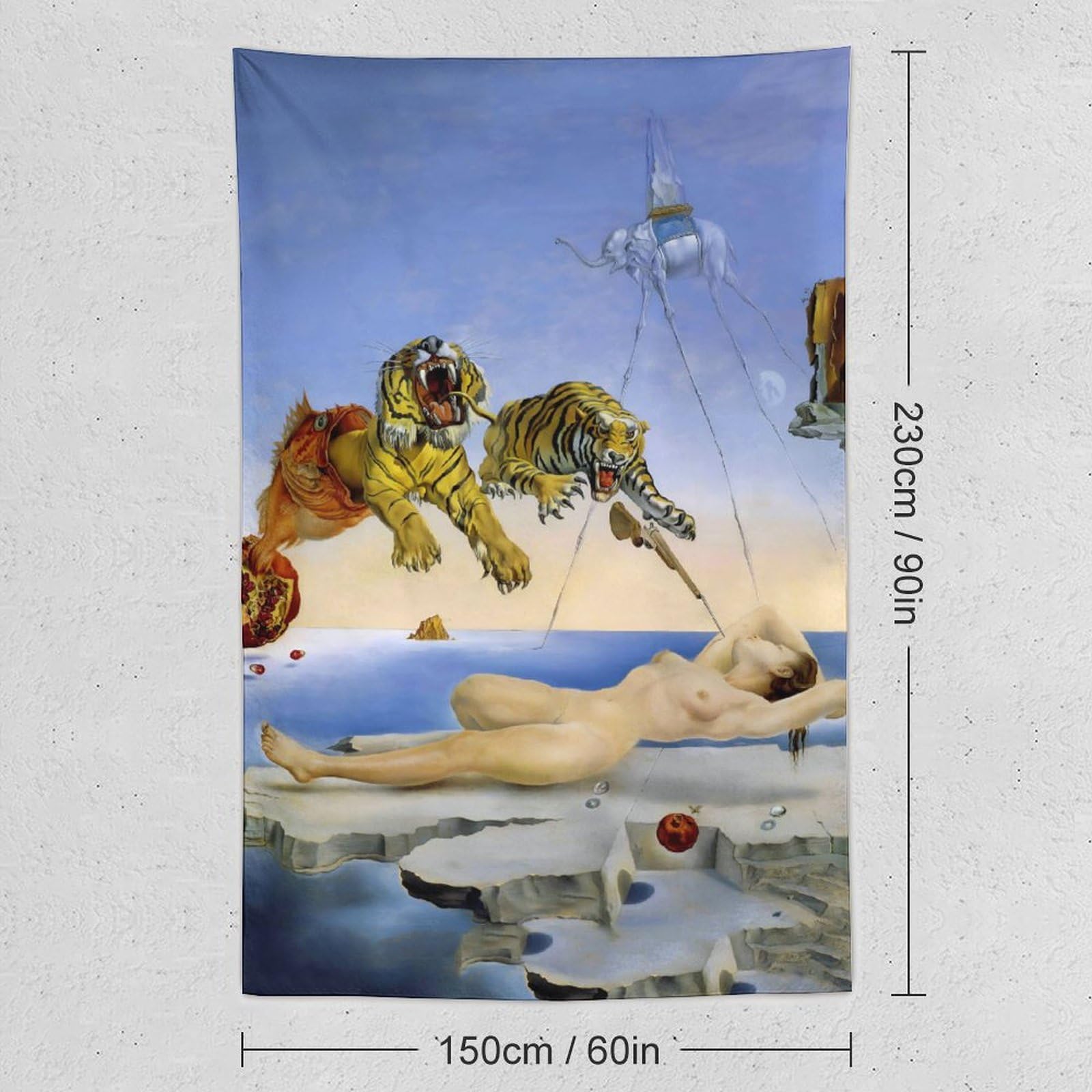 サルバドール・ダリ 目覚めの一瞬前　リトグラフ 作品解説】サルバドール・ダリ「目覚めの一瞬前に柘榴の周りを蜜蜂が