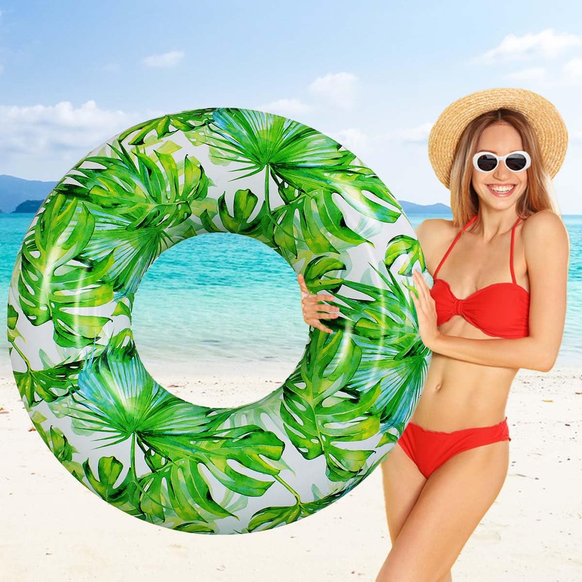 Pool Float for Adult, Inflatable Pool Float Tube, Pool Swim Ring, Water Fun Large Blow Up Summer Beach Swimming Raft Kids and Adults.
