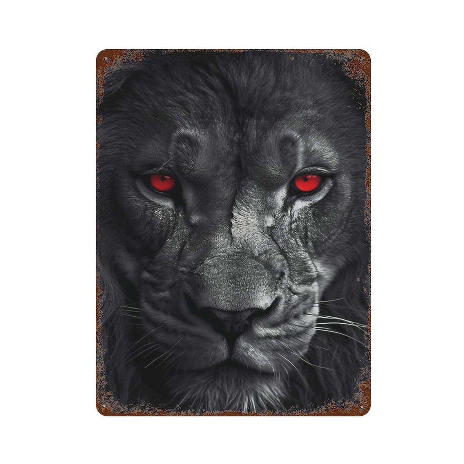 Retro Metal Sign King of The Jungle 15.7"x11.8", Decorative Metal Wall Art for Pub, Kitchen And Man Cave Decor