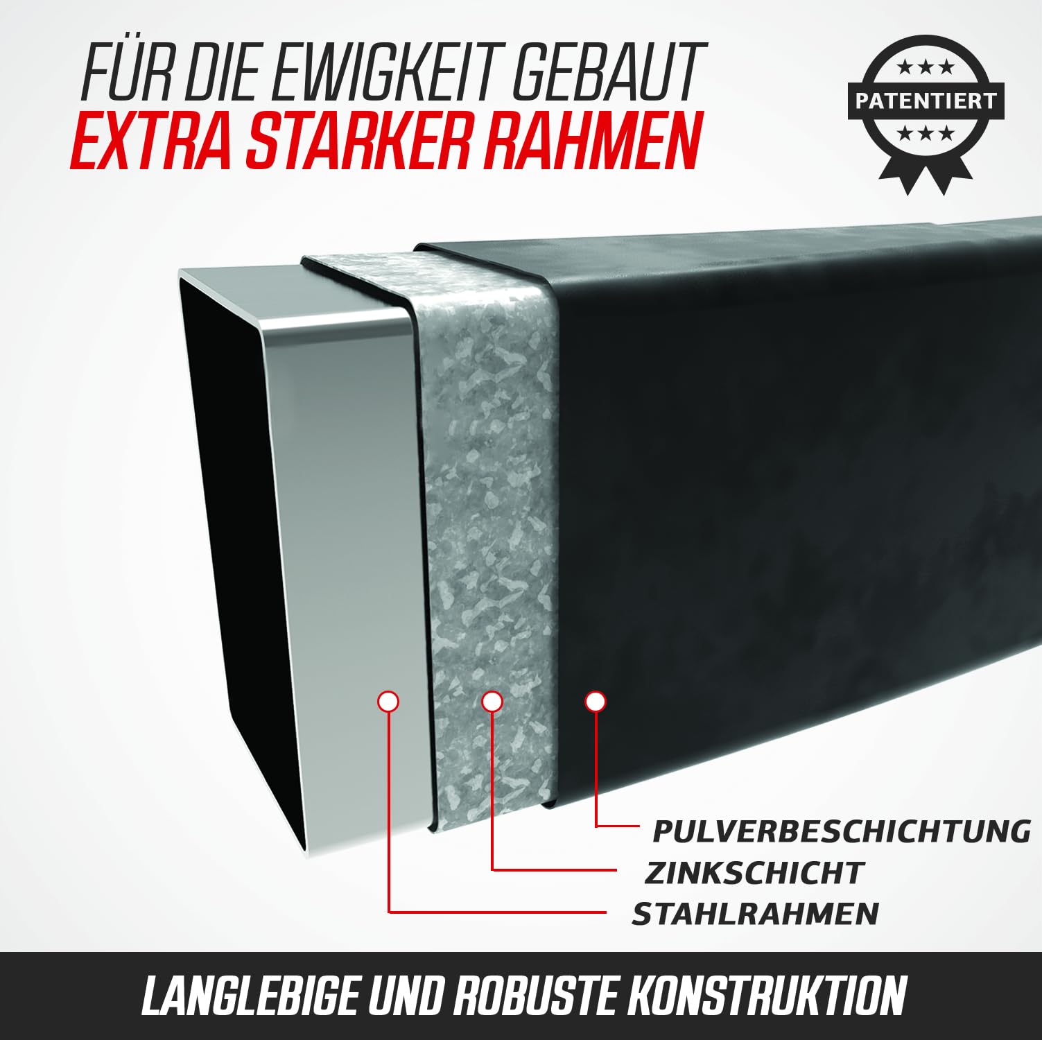 BERG Ultim Elite Regular 500 Grau Gartentrampolin Sicherheitsnetz | Rechteckiges Trampolin 500x300 | Premium Gartentrampolin Outdoor | AirFlow Pro Sprungmatte | TwinSpring Federn